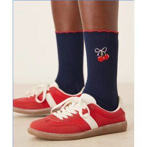 NEW Accessorize cherry bow socks